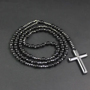 collier sautoir noir