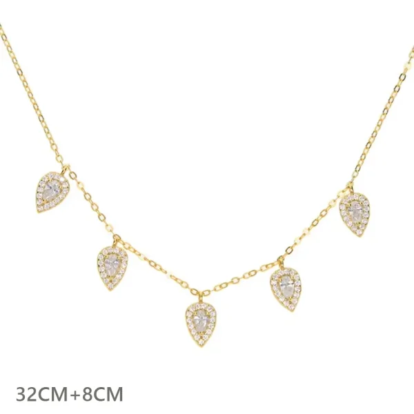 collier or motif goutte