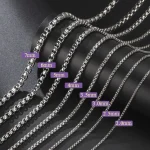 collier chaine classique argenté