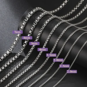 collier chaine classique argenté