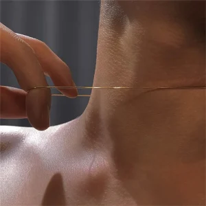 collier plaqué or femme