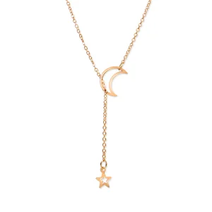 collier étoile et lune doré