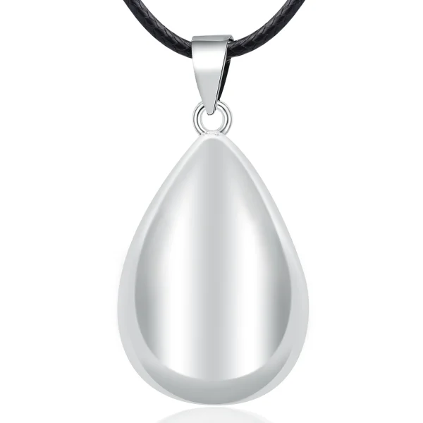 collier femme enceinte pendentif goutte argenté