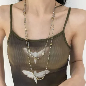 collier argenté femme