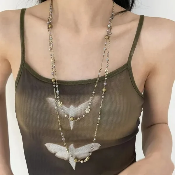 collier argenté femme